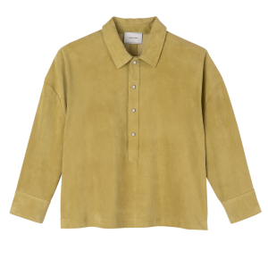 Polo shirt / Pistachio - Leather