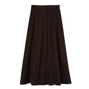 Midi skirt / Ebony - Popelin