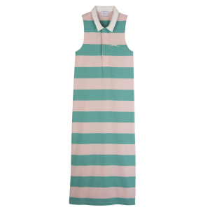 Polo dress / Ballerina/Mint - Striped jersey