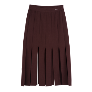 Midi skirt / Burgundy - Knit