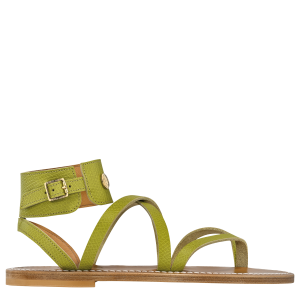 Longchamp x K.Jacques Sandals / Kiwi Green - Leather