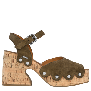 La Cigale Sandals / Olive - Leather