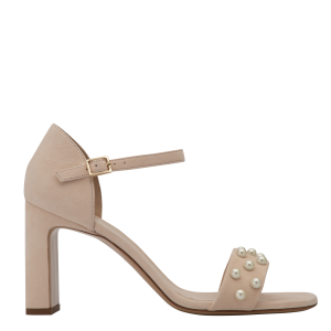 La Baronne High heel sandals / Cream - Leather