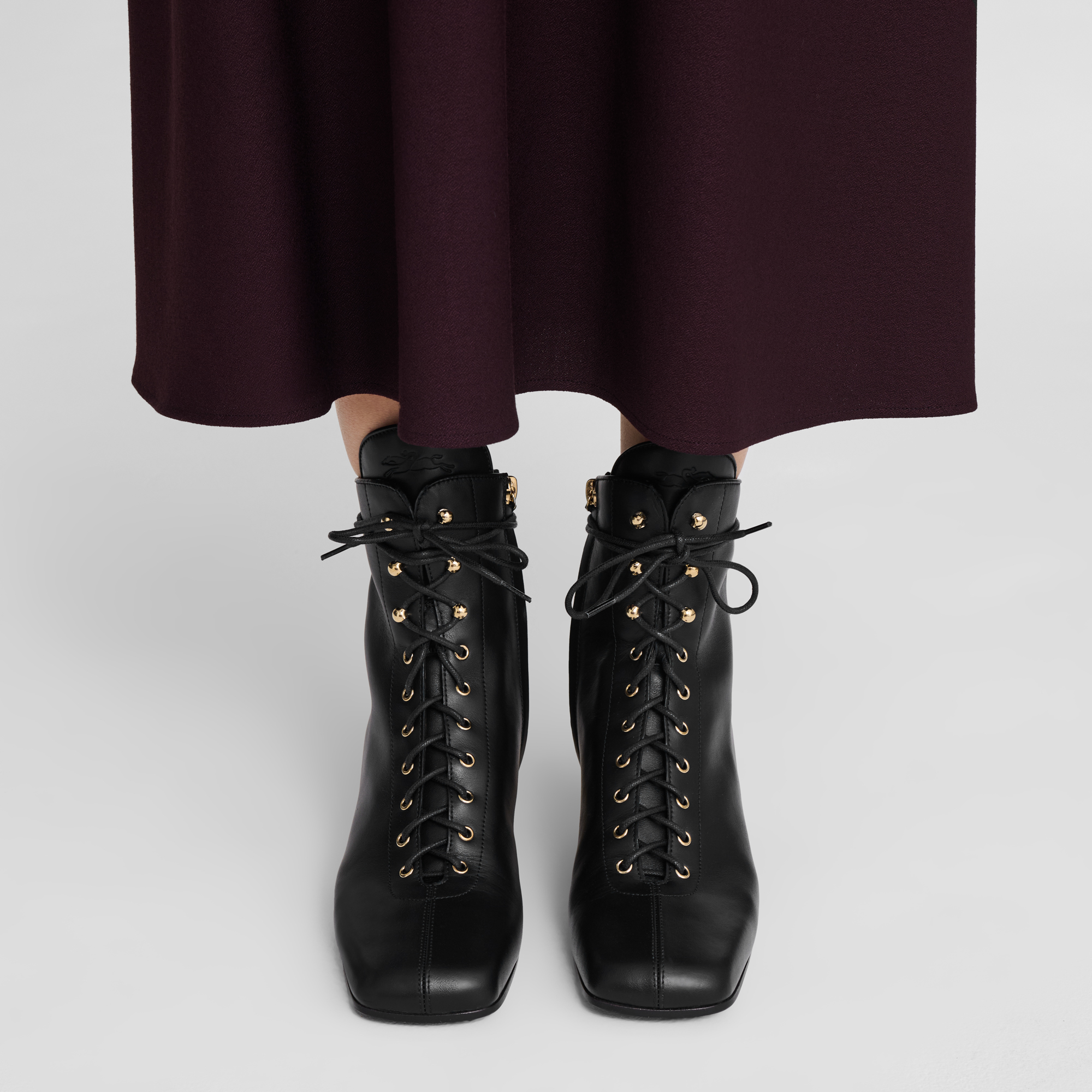 La Patineuse High heel low boots / White - Leather - Image 6