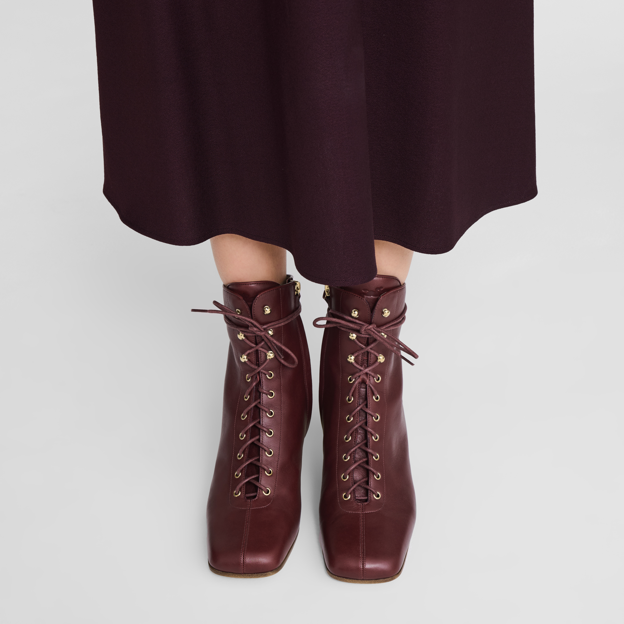 La Patineuse High heel low boots / White - Leather - Image 11