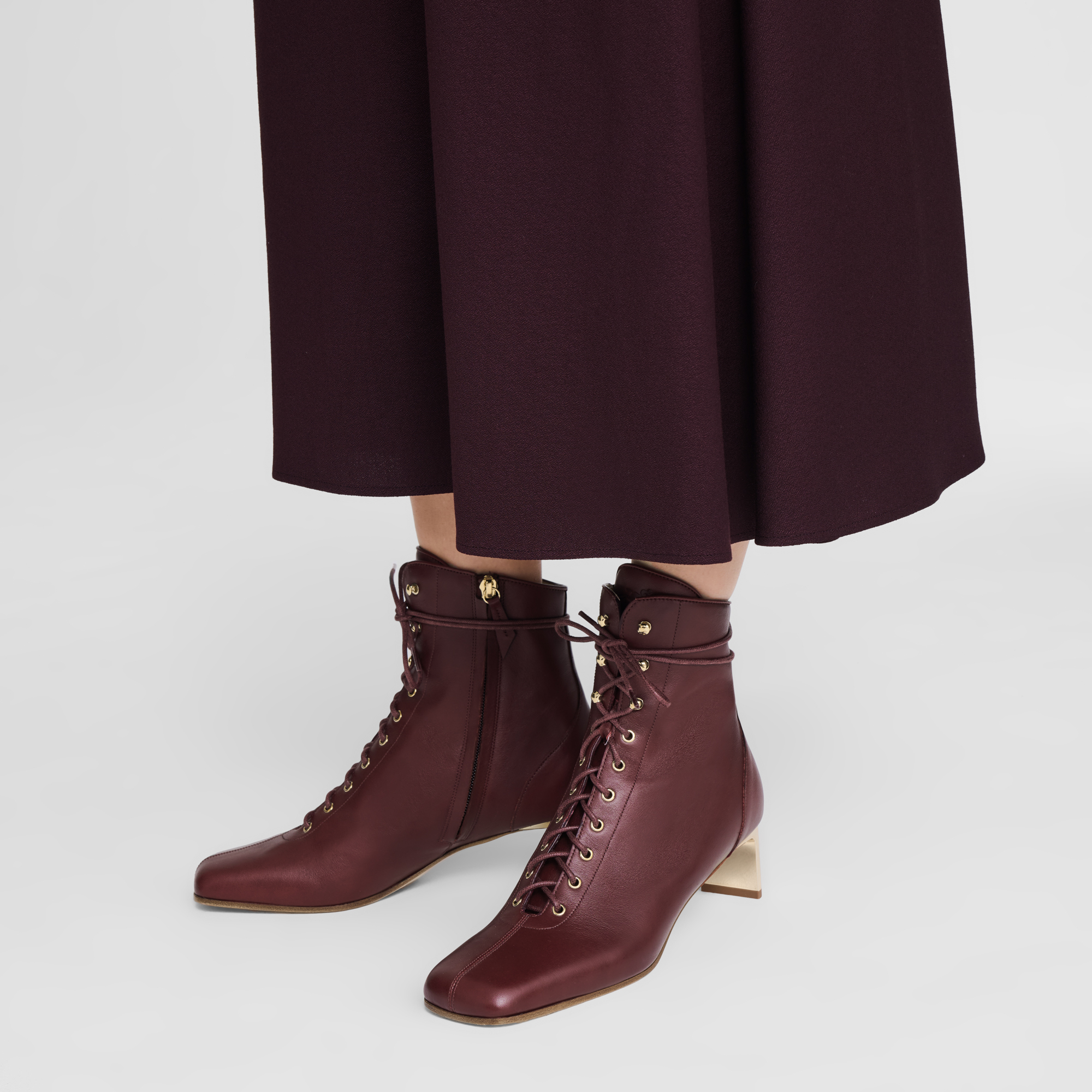 La Patineuse High heel low boots / White - Leather - Image 14