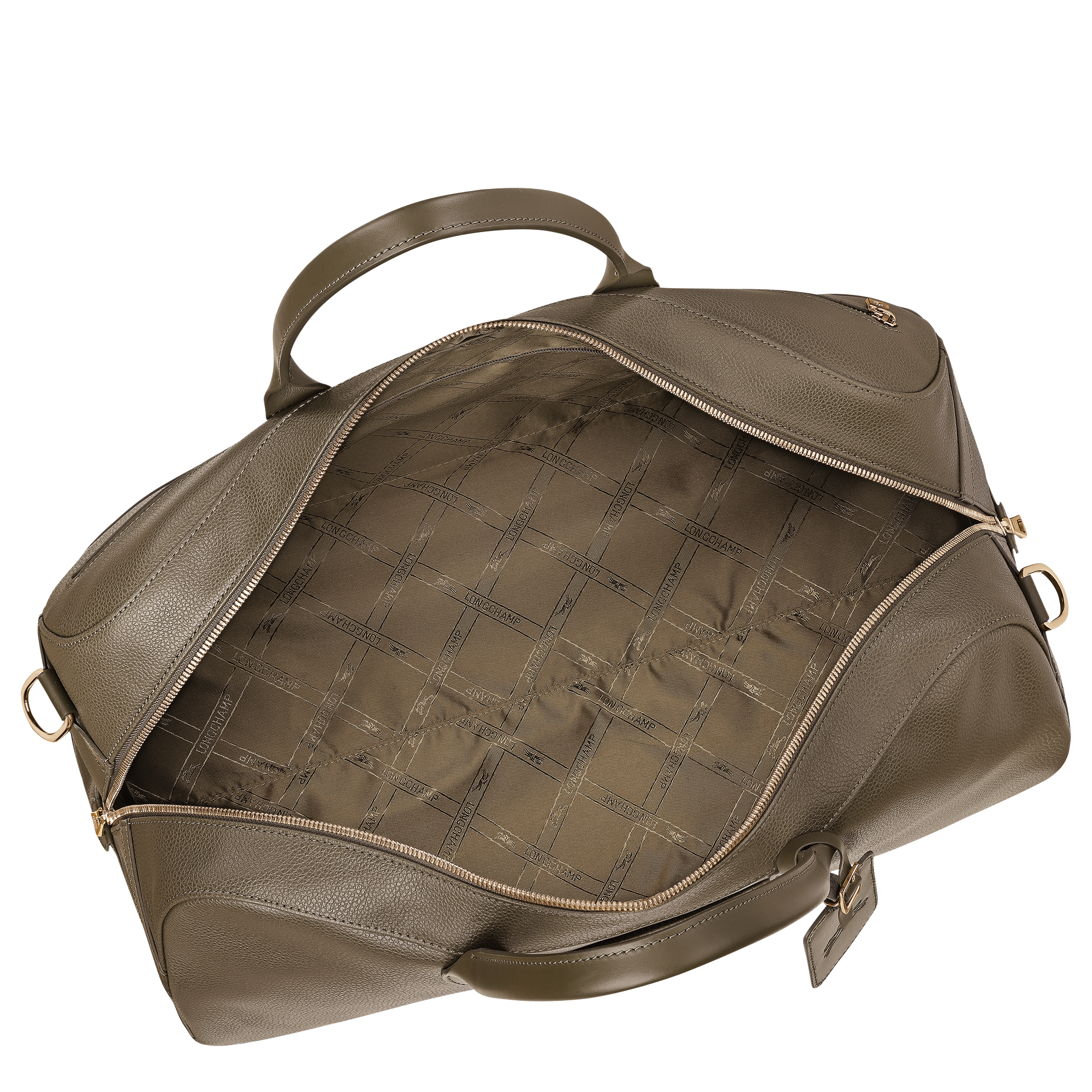 Le Foulonné L Travel bag / Caramel - Leather - Image 13