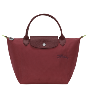 Le Pliage Green S Handbag / Pomegranate - Recycled canvas