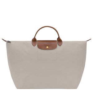 Le Pliage Original L Travel bag / Pebble - Recycled canvas