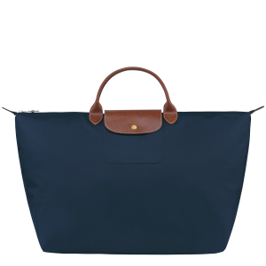 Le Pliage Original L Travel bag / Navy - Recycled canvas