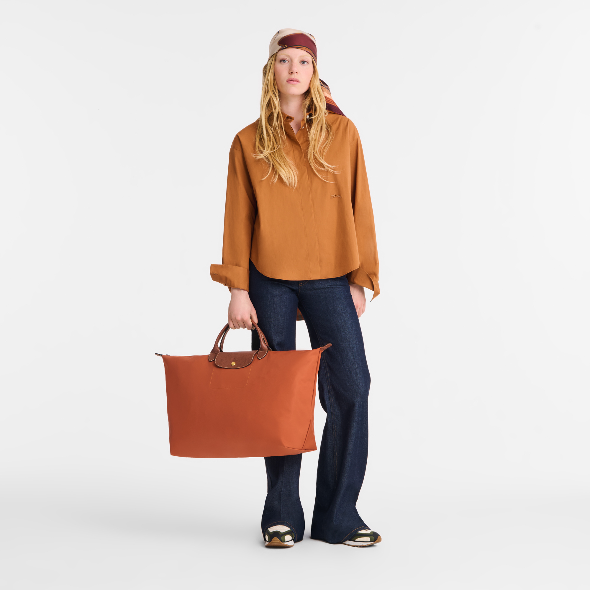 Le Pliage Original L Travel bag / Cognac - Recycled canvas - Image 50