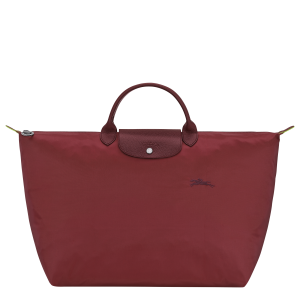 Le Pliage Green L Travel bag / Pomegranate - Recycled canvas
