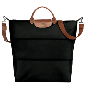 Le Pliage Original Travel bag expandable / Black - Recycled canvas