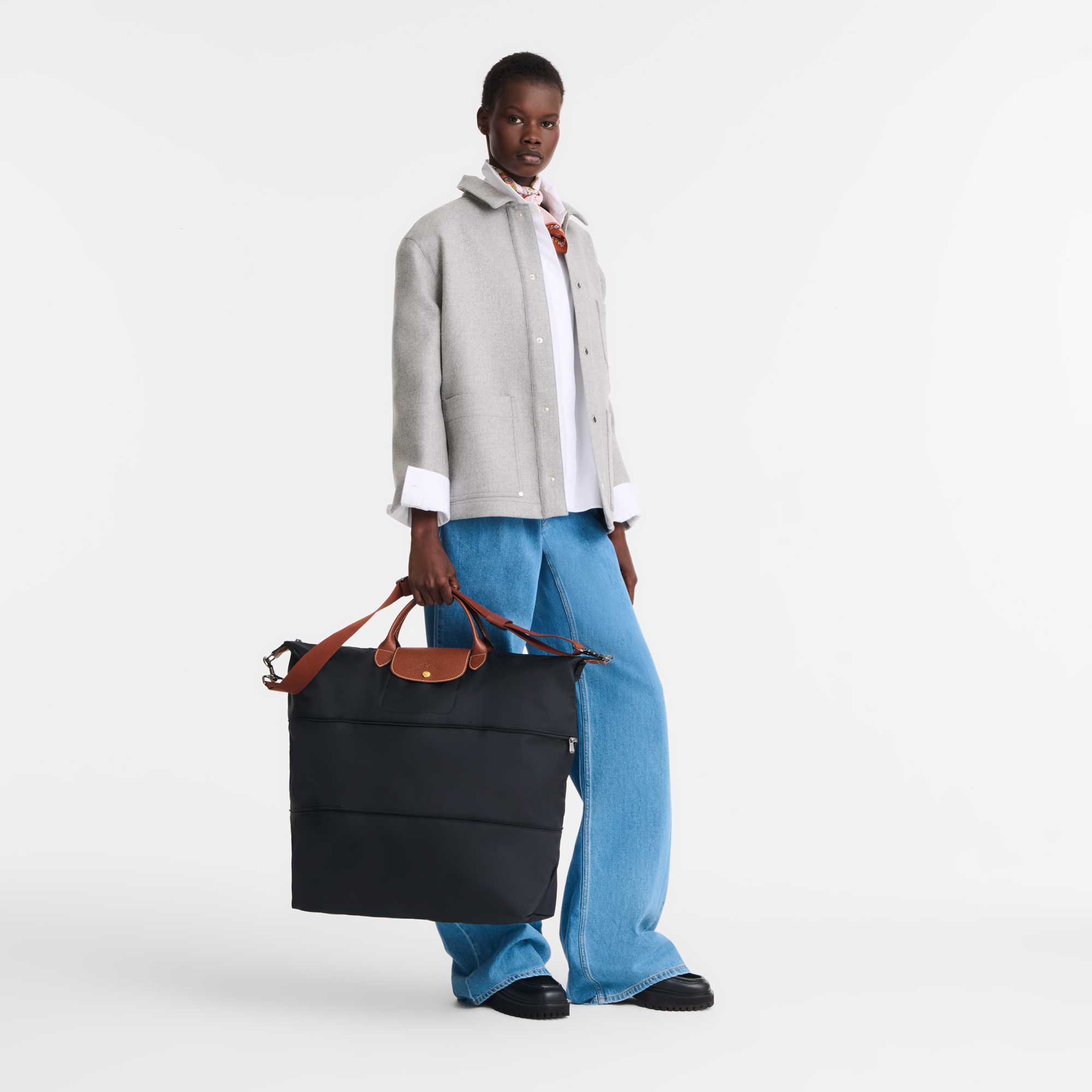 Le Pliage Original Travel bag expandable / British Green - Recycled canvas - Image 35