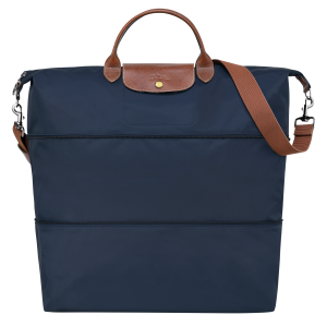 Le Pliage Original Travel bag expandable / Navy - Recycled canvas