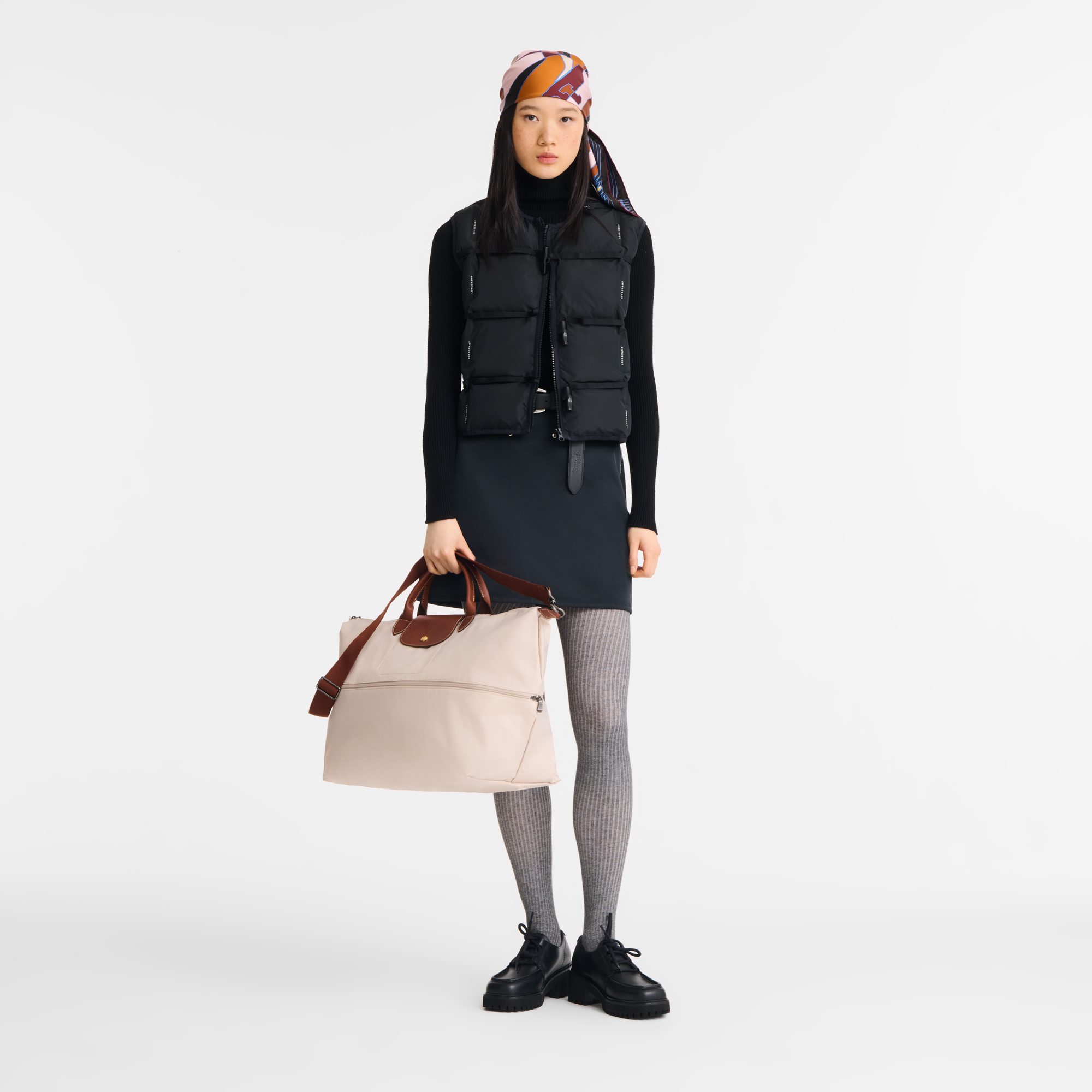 Le Pliage Original Travel bag expandable / British Green - Recycled canvas - Image 11