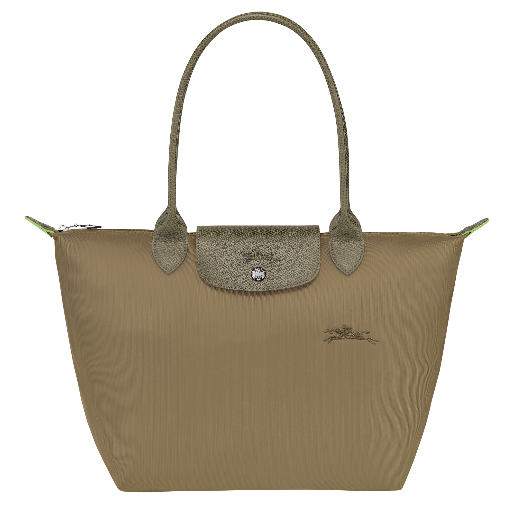 Le Pliage Green M Tote bag / Pomegranate - Recycled canvas - Image 21