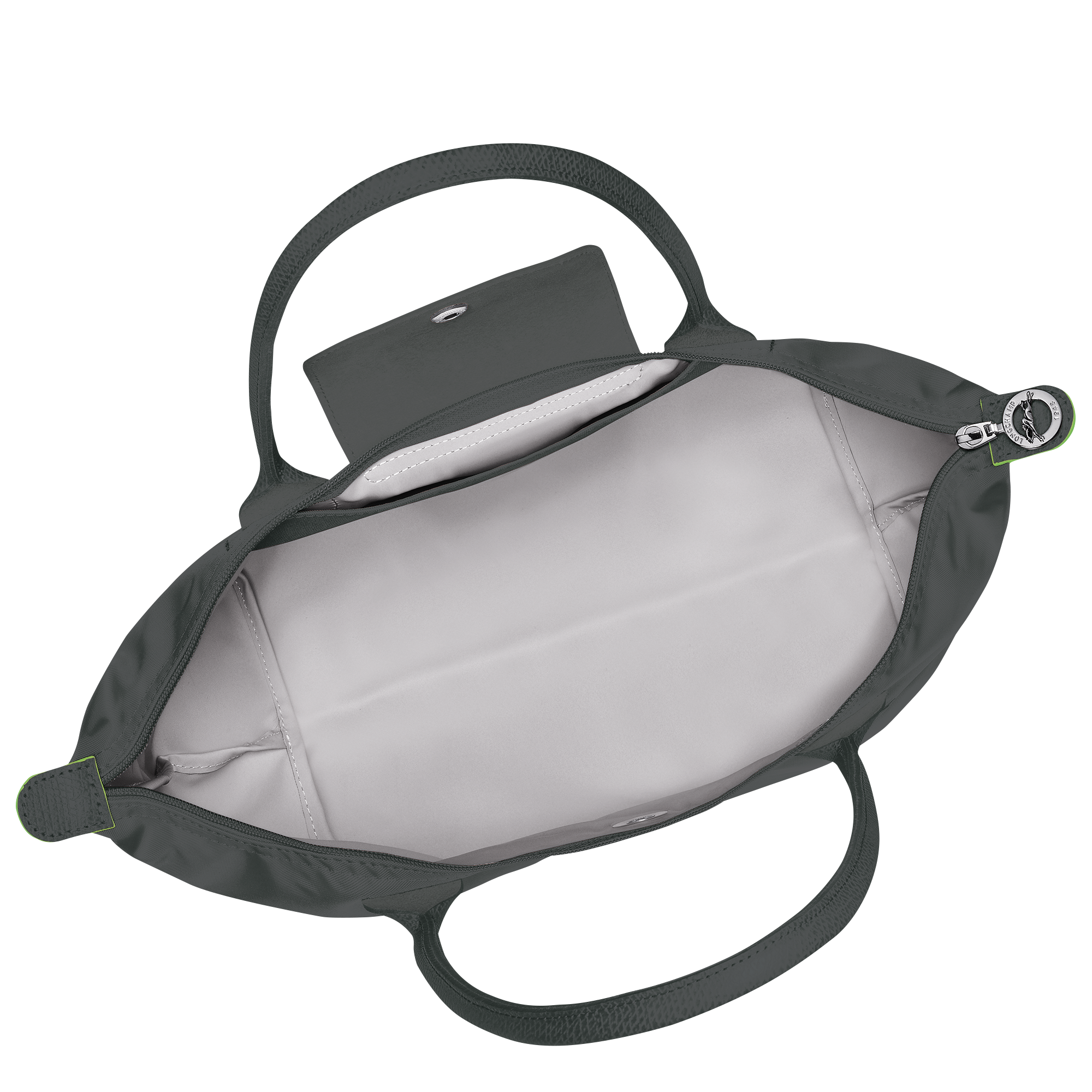 Le Pliage Green M Tote bag / Pomegranate - Recycled canvas - Image 12