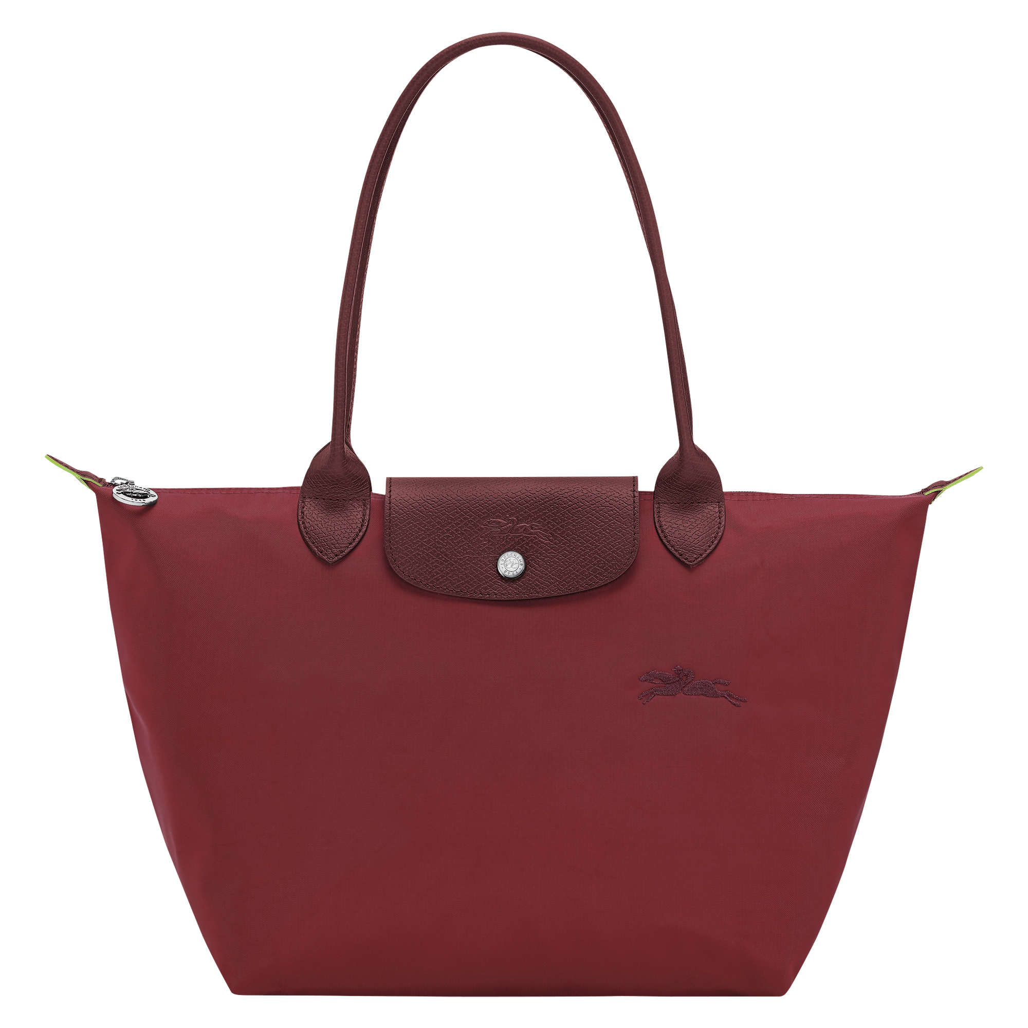 Le Pliage Green M Tote bag / Pomegranate - Recycled canvas