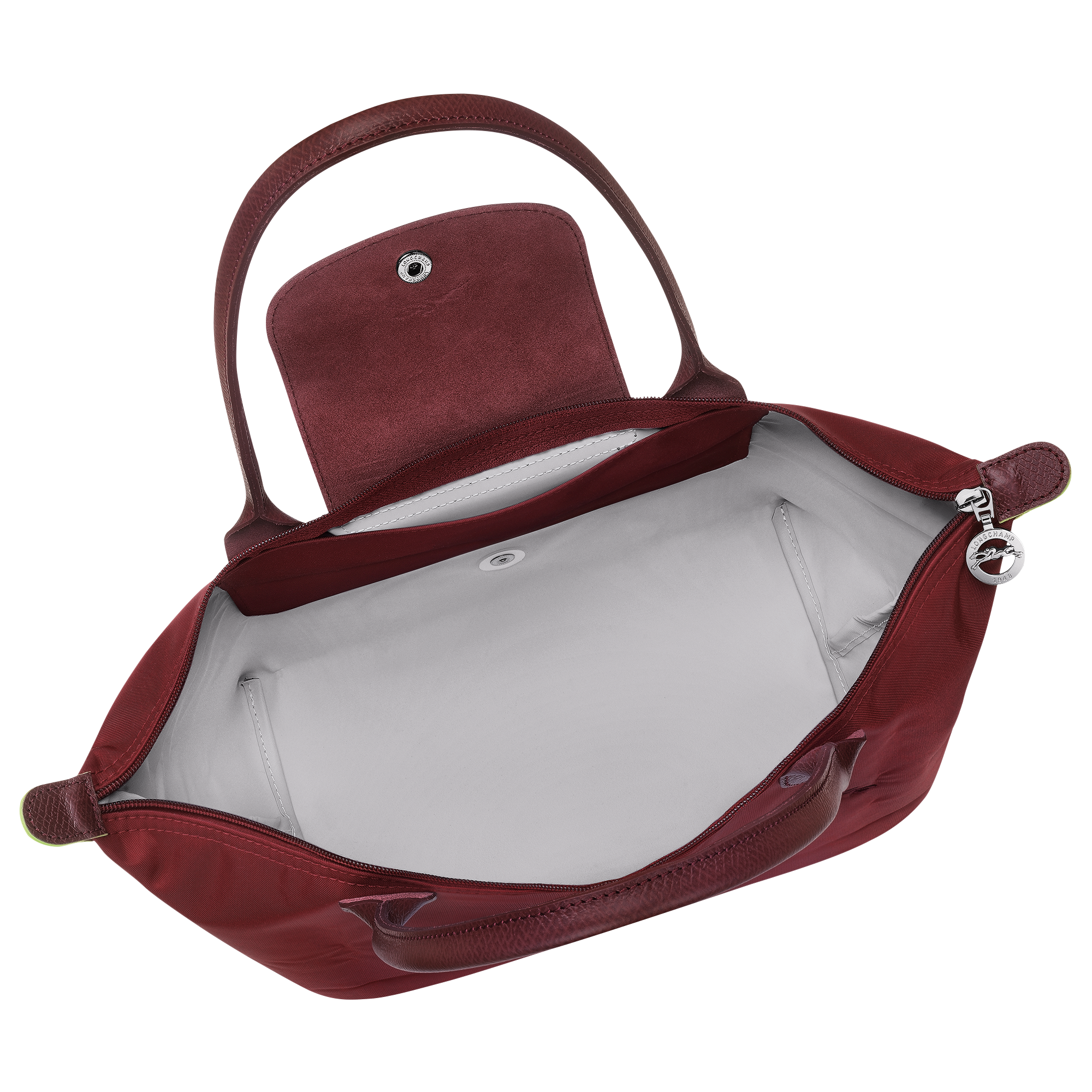 Le Pliage Green M Tote bag / Pomegranate - Recycled canvas - Image 5