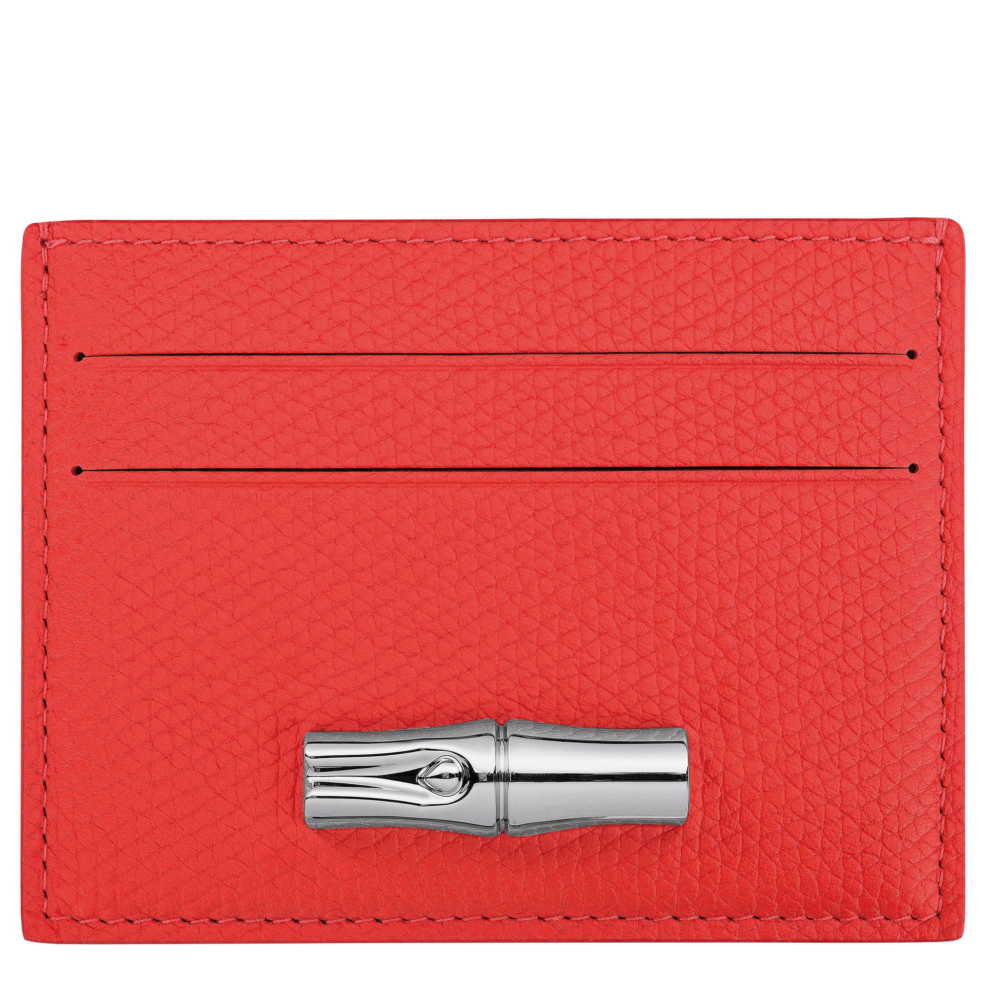 Le Roseau Card holder / Vermilion - Leather