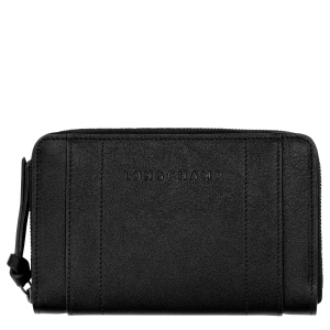 Longchamp 3D Wallet / Black - Leather