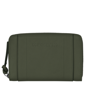 Longchamp 3D Wallet / Khaki - Leather