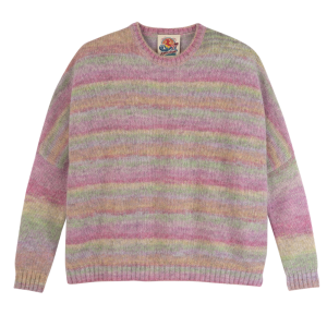 Round collar jumper / Rainbow - Knit